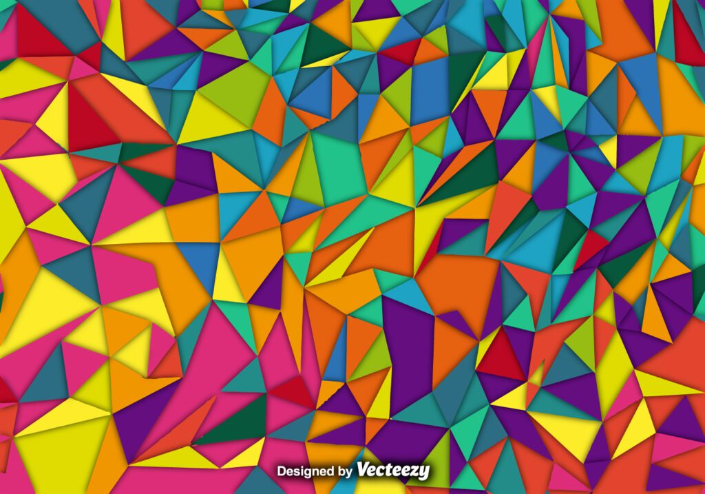 Vector Background With Colorful Polygons Free Vector