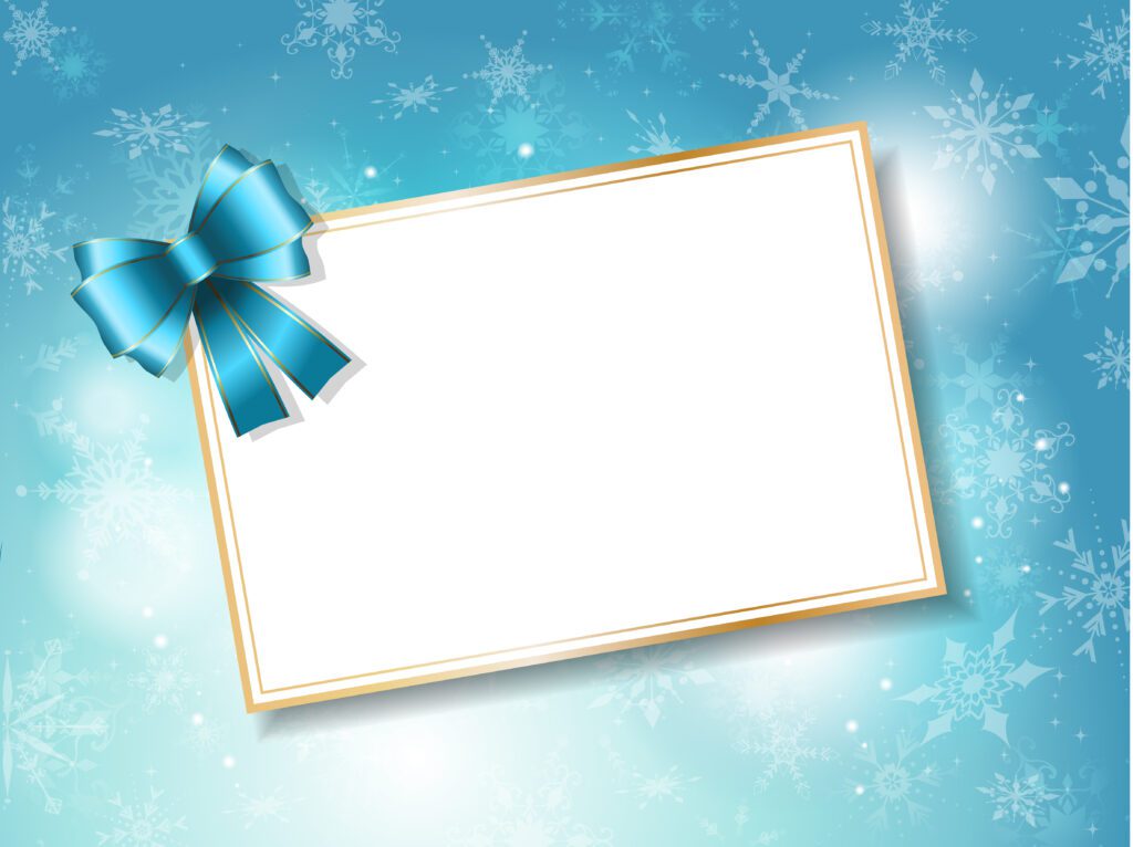 Christmas gift card background Free Vector