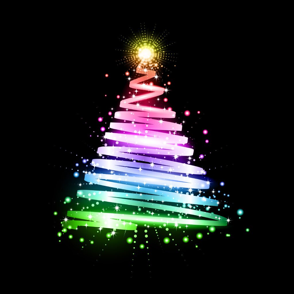 Christmas tree background Free Vector