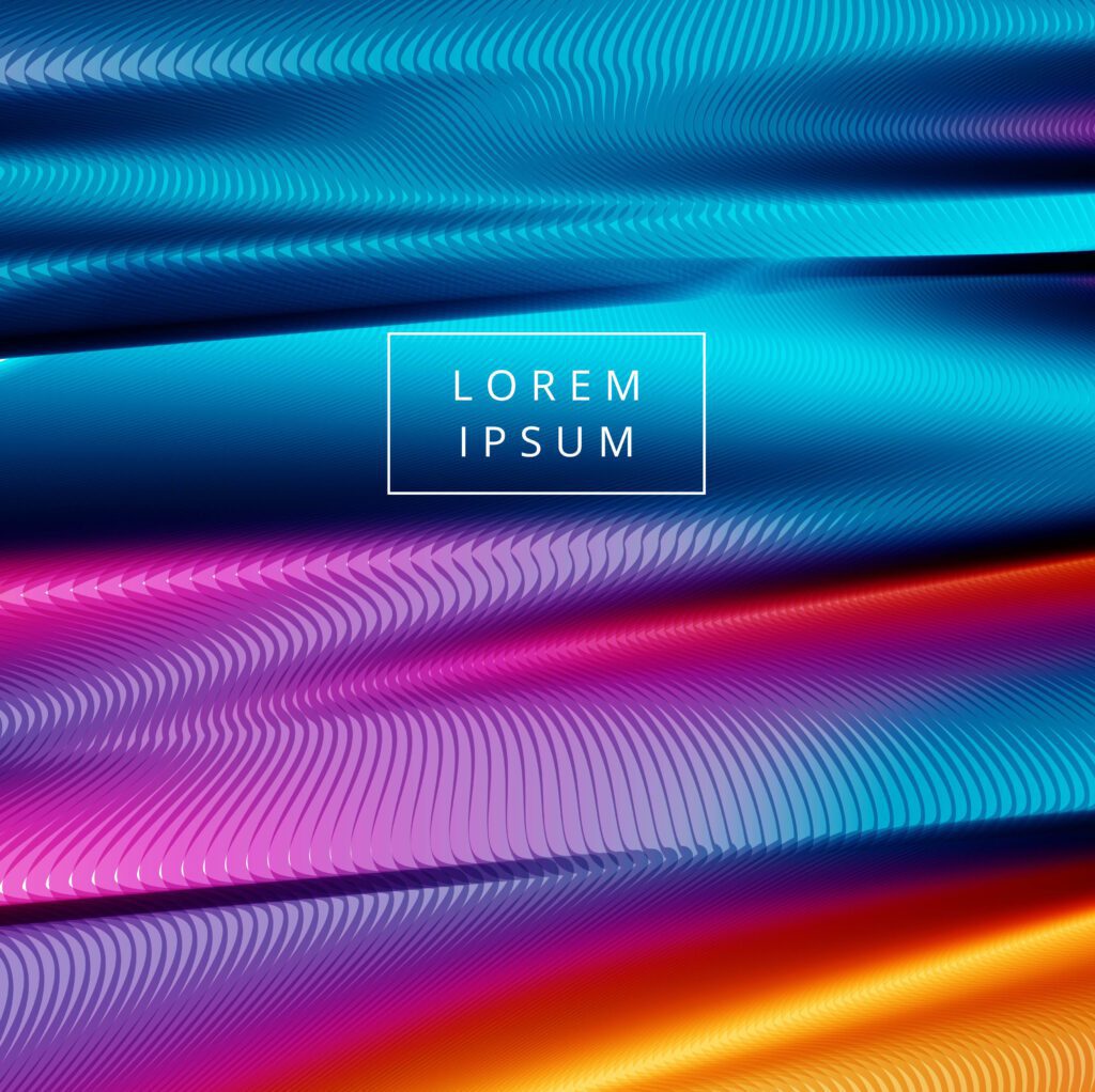 Elegant shiny colorful smooth glowing wave background Free Vector