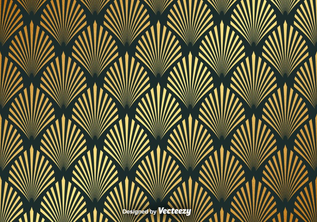 Vector Gold Seamless Pattern With Elegant Shapes Free Vector and Free SVG