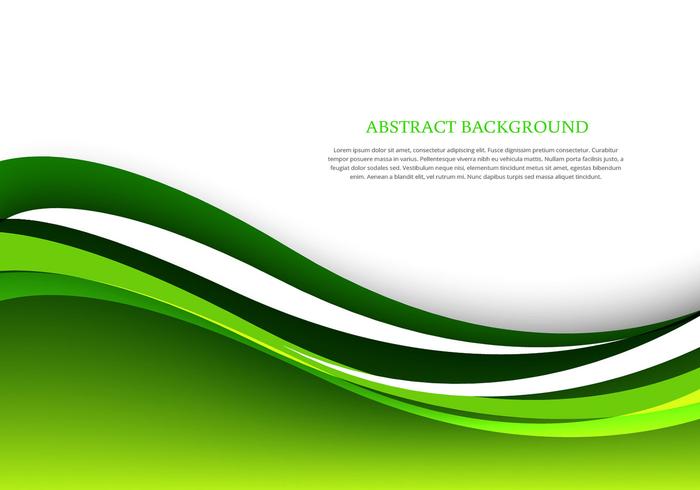 Green abstract wave background Free Vector and Free SVG