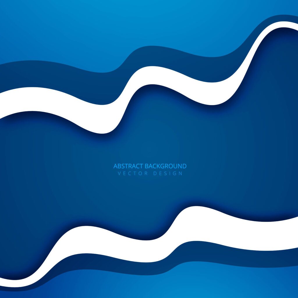 Modern blue business wavy background Free Vector