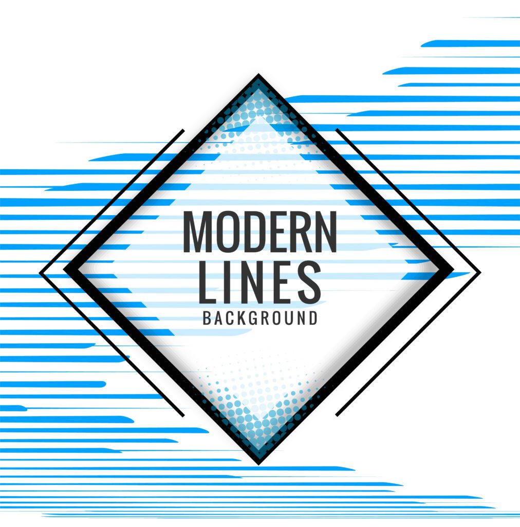 Modern blue lines background illustration Free Vector