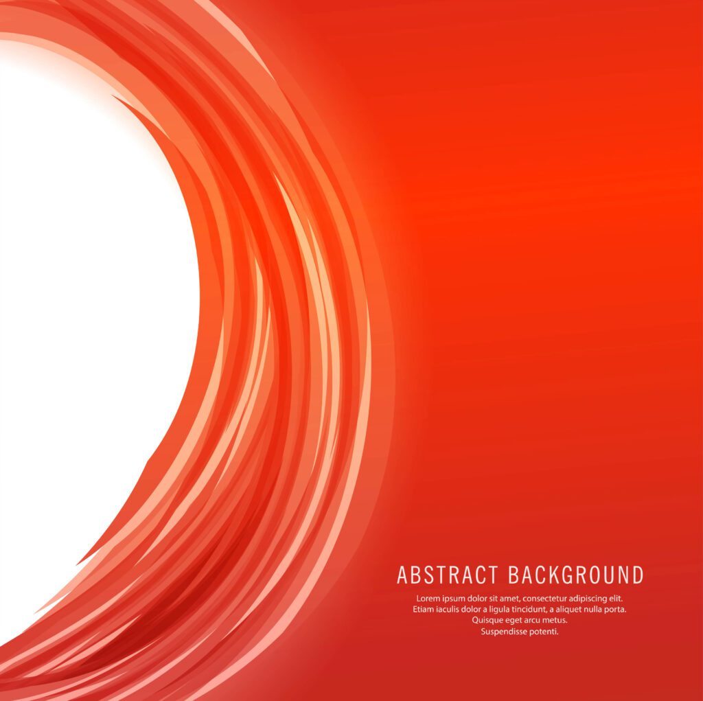 Modern bright red wave background Free Vector