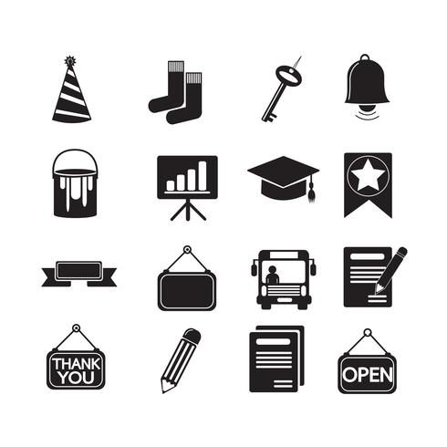 Set of web icons for website and communication Stock Free