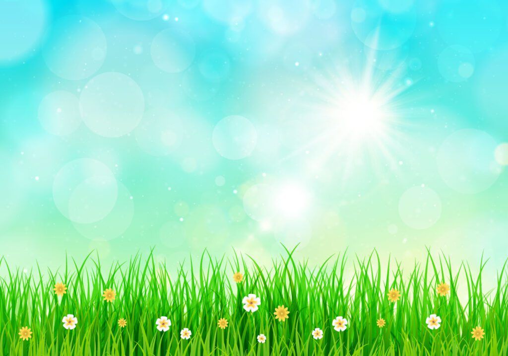 Sunny Sky Spring Background Free Vector