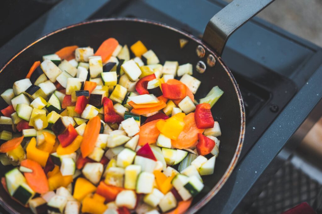 Vegetables on a Pan Free Photo