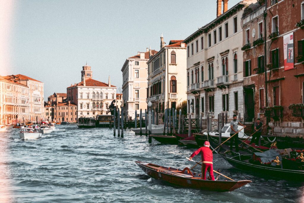 Venice Gondolas on Canal Grande Free Photo