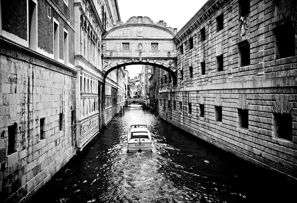 Venice in Black & White Free Stock HD Photo