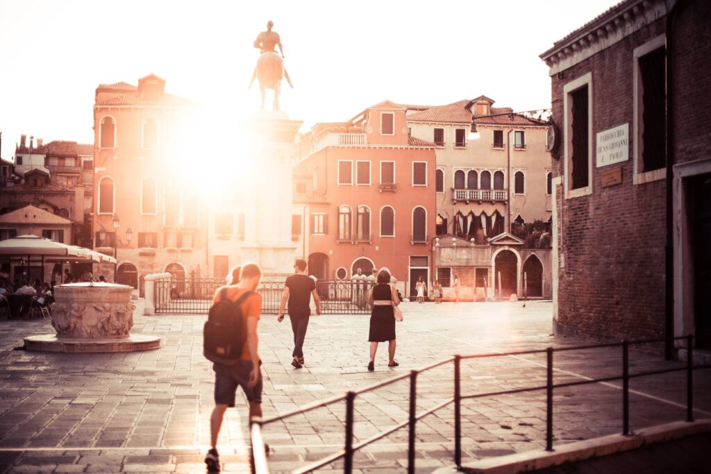 Venice Piazzale Square Sunset Free Photo