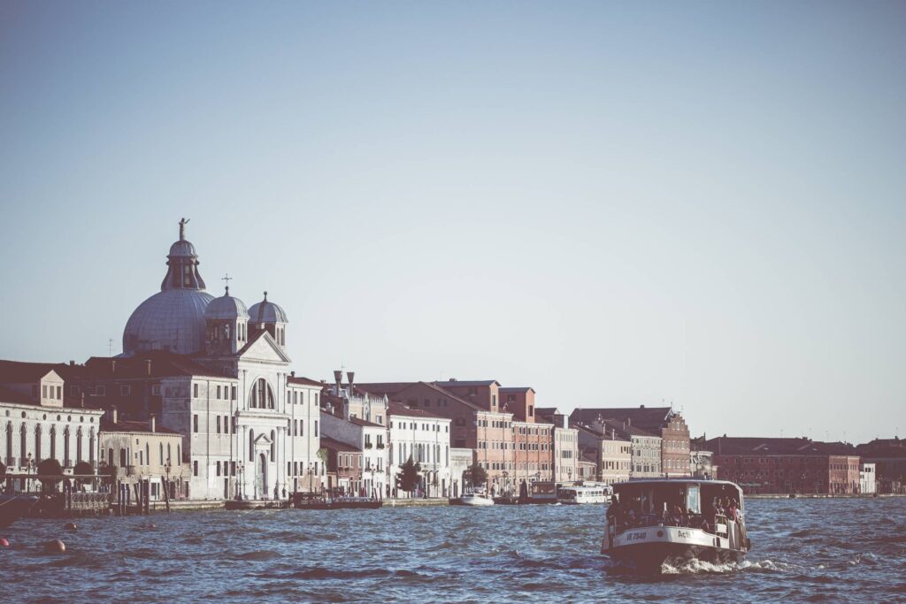 Venice Vaporetto Water-Bus on Canal Grande Free Photo