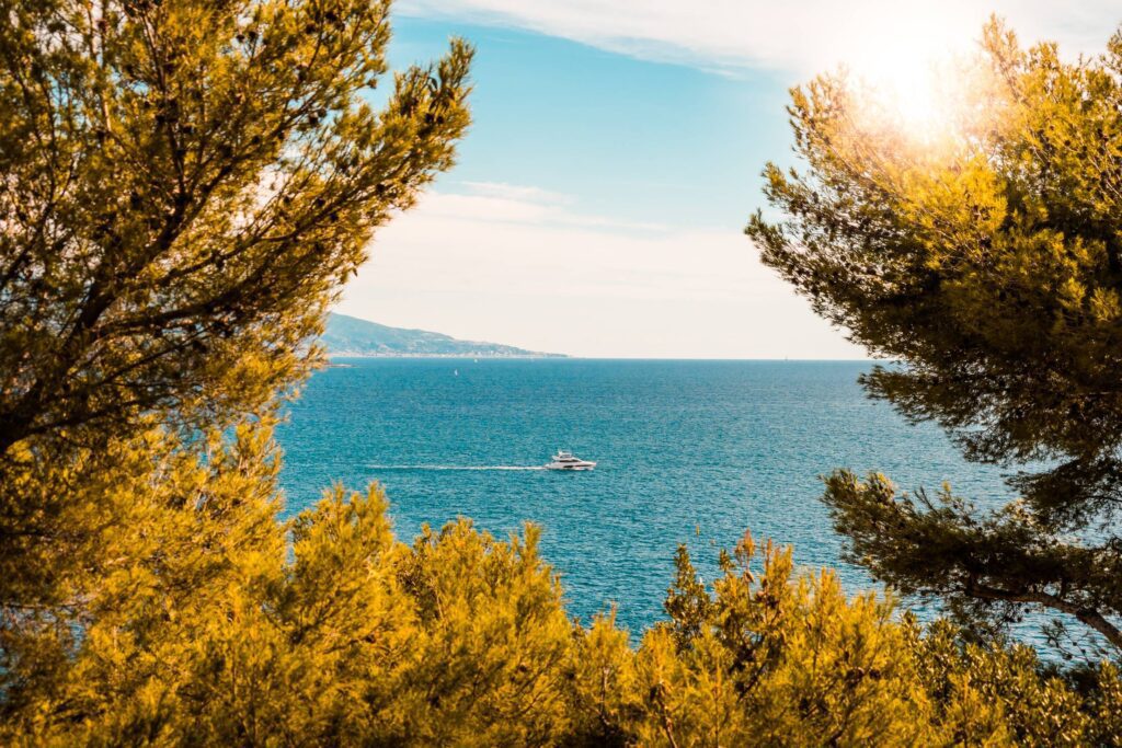 View of a Yacht in The Mediterranean Sea Free Photo