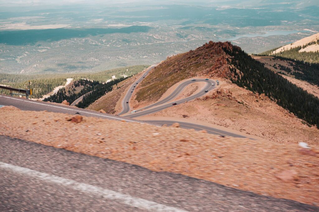 View of the Colorado’s Curvy Pikes Peak Road Free Photo