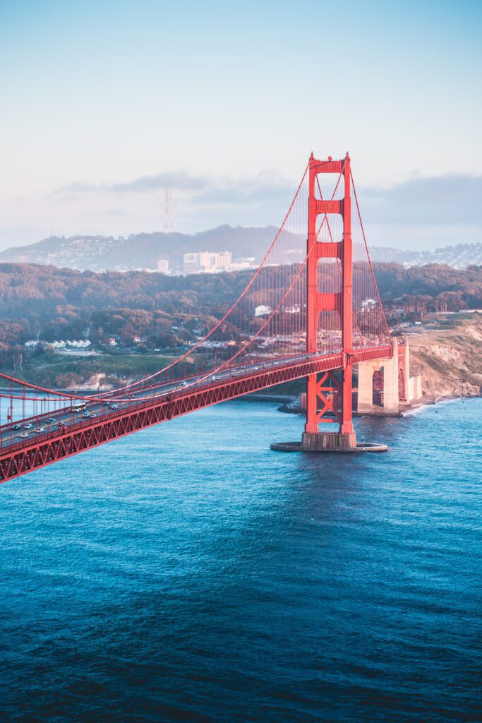 View of the Golden Gate Bridge Vertical Free Photo