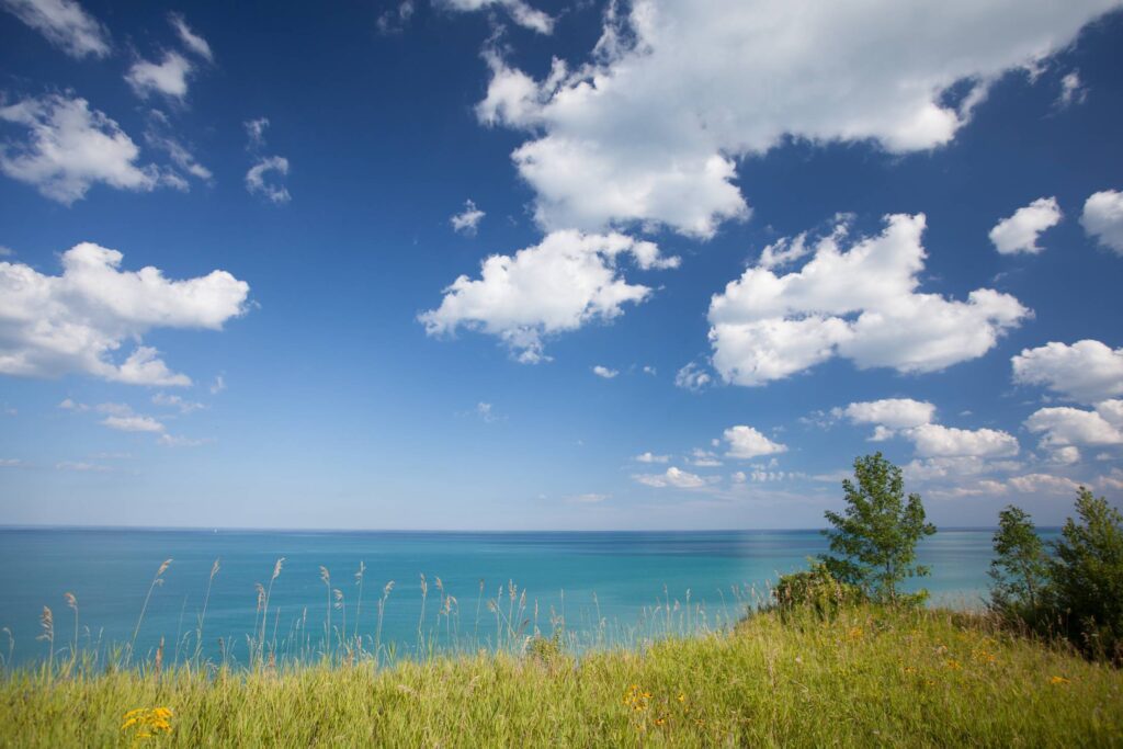 View of the Lake Michigan on a Sunny Day Free Photo