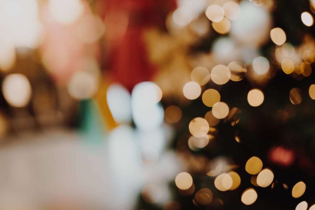 Vintage Christmas Bokeh Background Free Photo