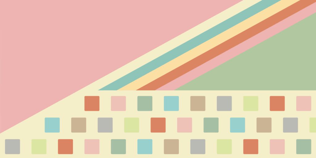 Vintage design background, colorful with triangle and square shape, modern artistic work. Vector illustration. Free Vector