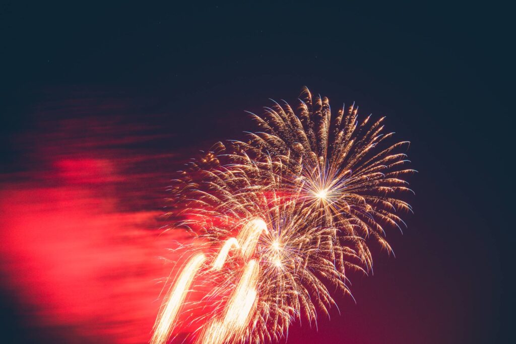 Vintage Fireworks 4th of July Free Photo