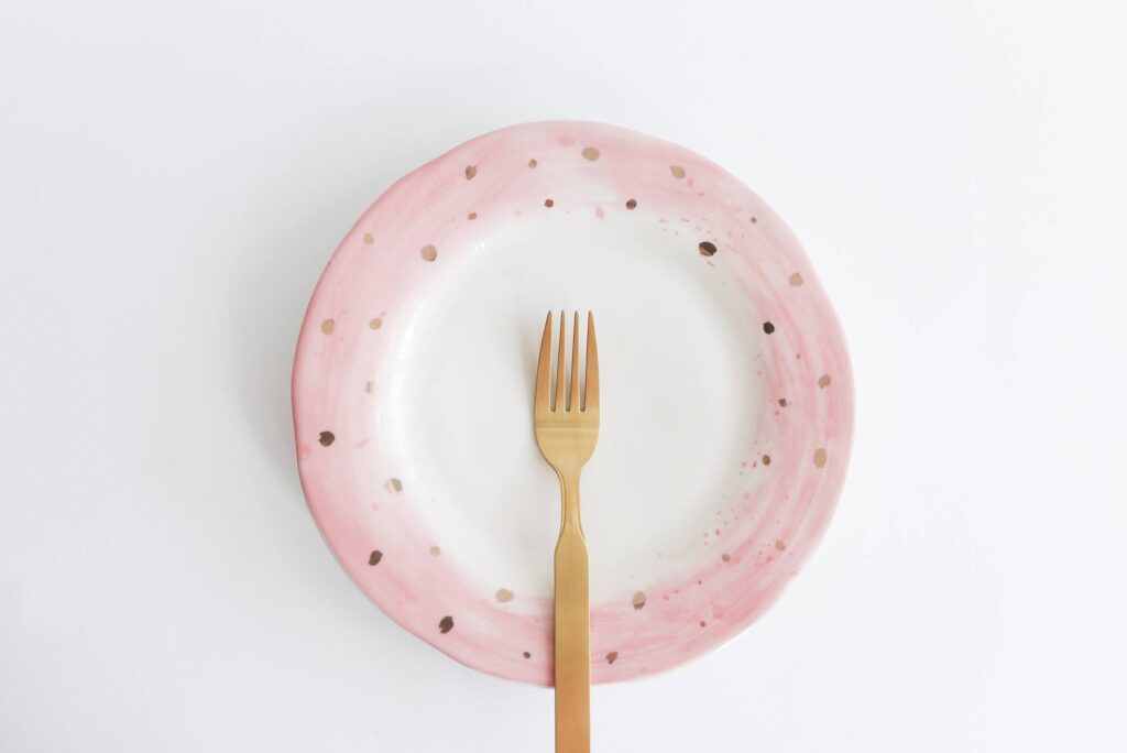 Vintage Golden Pink Plate Free Photo