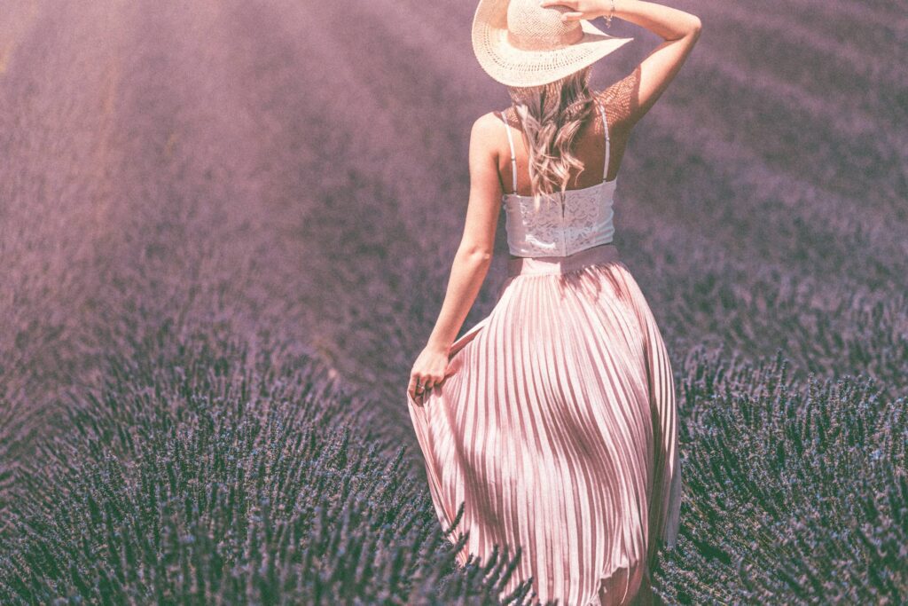 Vintage Lavender Field Free Photo