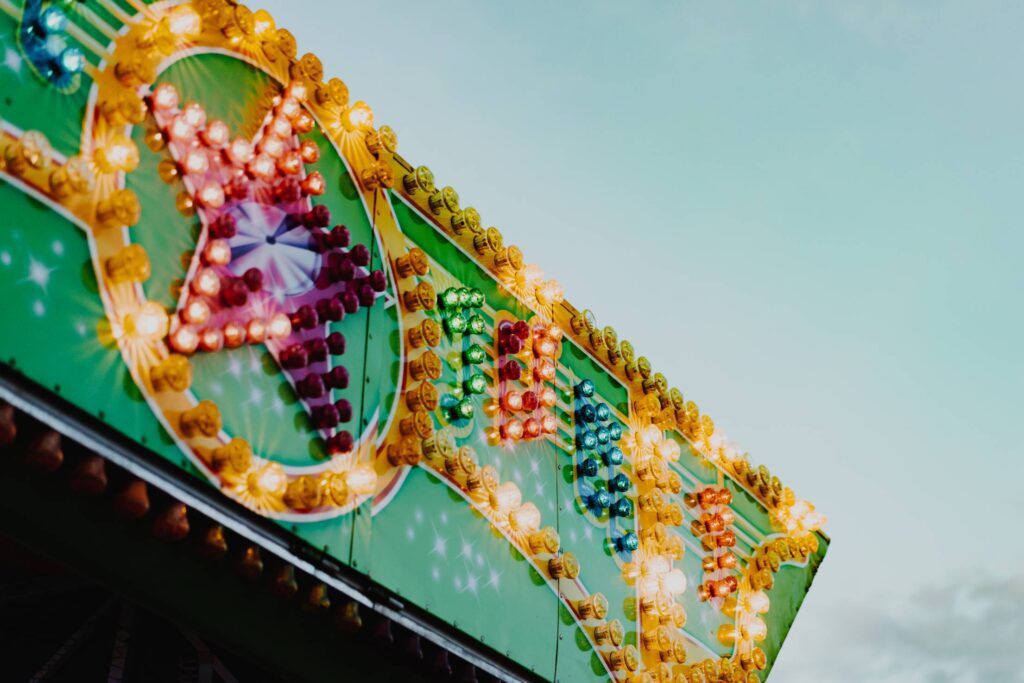 Vintage Luna Park Lights Free Photo