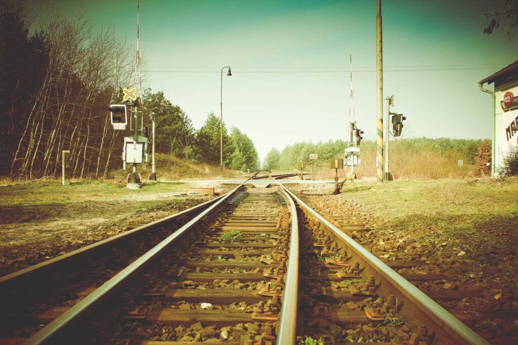 Vintage Rail Crossing Free Photo