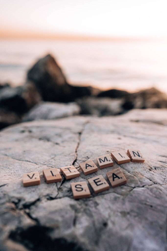 Vitamin Sea Scrabble Tiles Lettering Free Photo