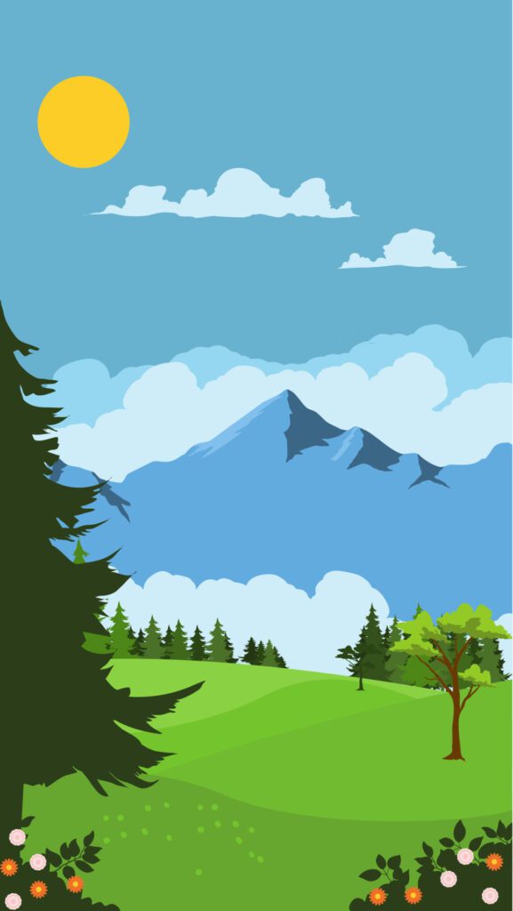 Wallpaper landscape Nature and minimalist Free Vector and Free SVG