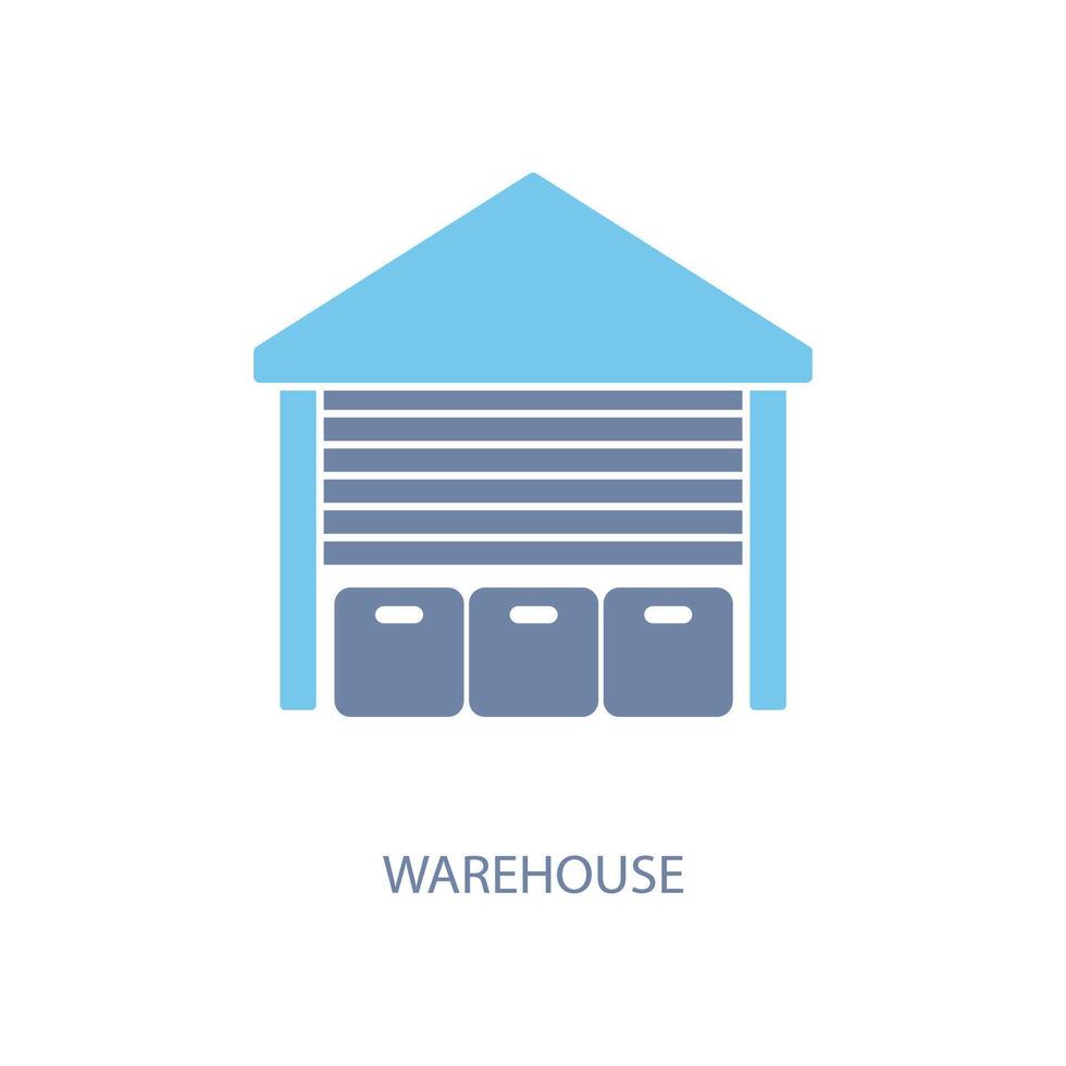 warehouse concept line icon. Simple element illustration. warehouse concept outline symbol design. Stock Free