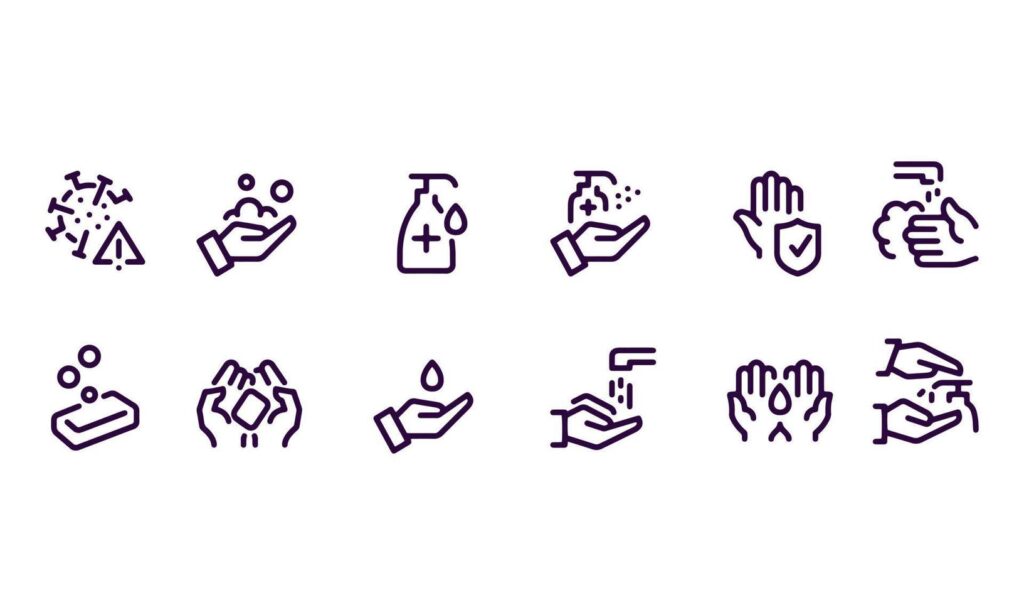 washing hands icons vector design Stock Free and Free SVG