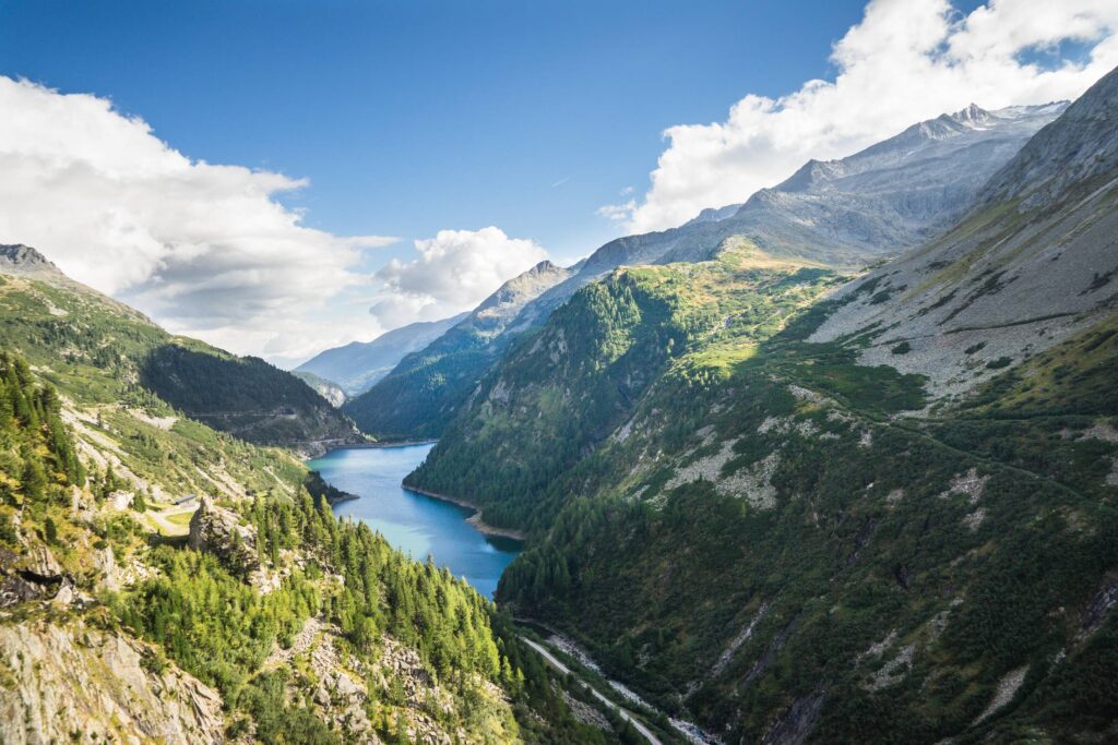 Water Reservoir Between Beautiful Mountains Free Photo