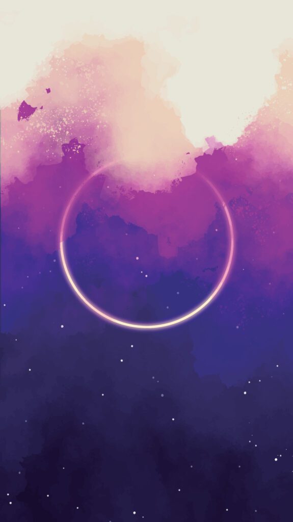 Watercolor sky background with circle Free Vector