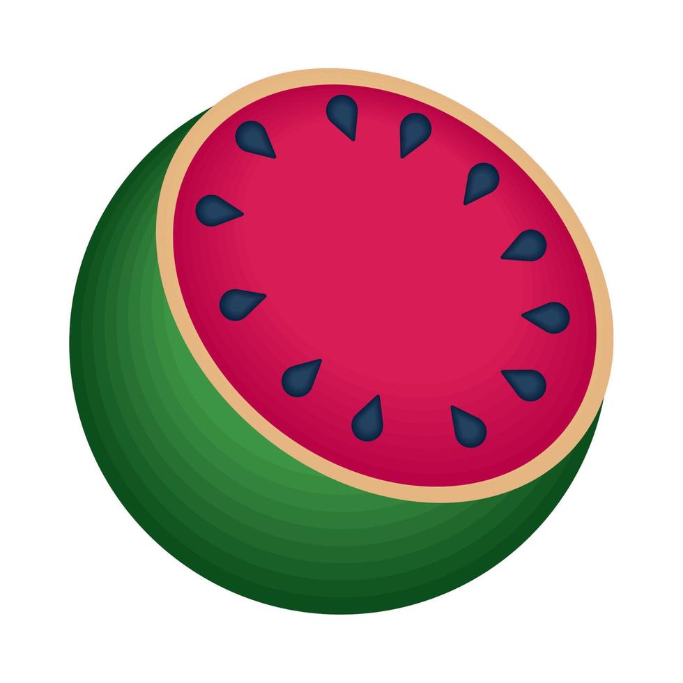 watermelon fruit icon Stock Free