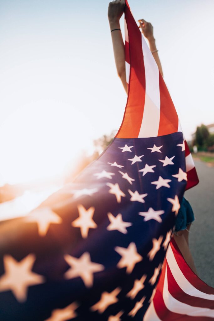 Waving USA Flag Free Photo