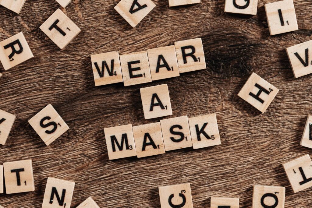 Wear a Mask Lettering Notice Covid Face Masks Free Photo