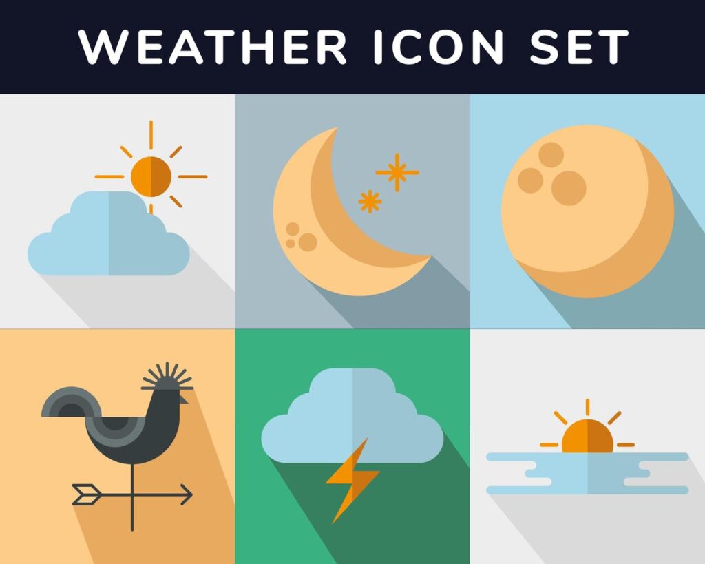 weather icon collection vector design Stock Free