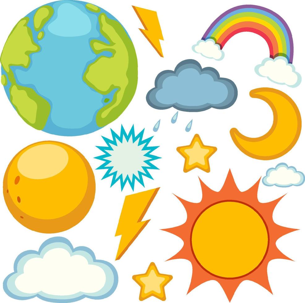 Weather icons seamless pattern Stock Free