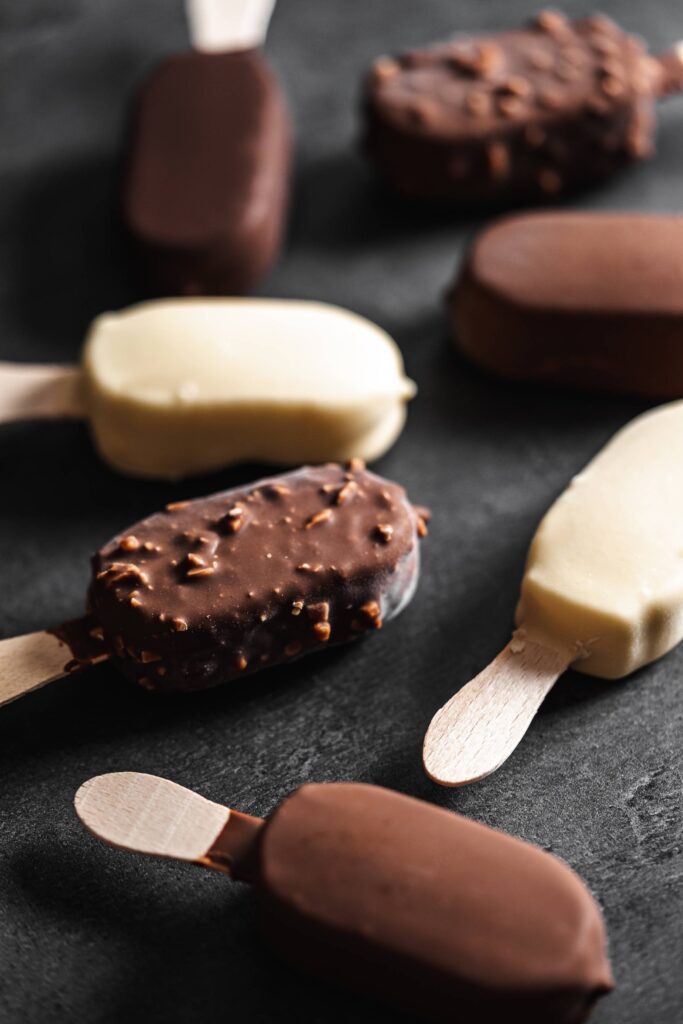 White Chocolate and Milk Chocolate Ice Lollies Free Photo