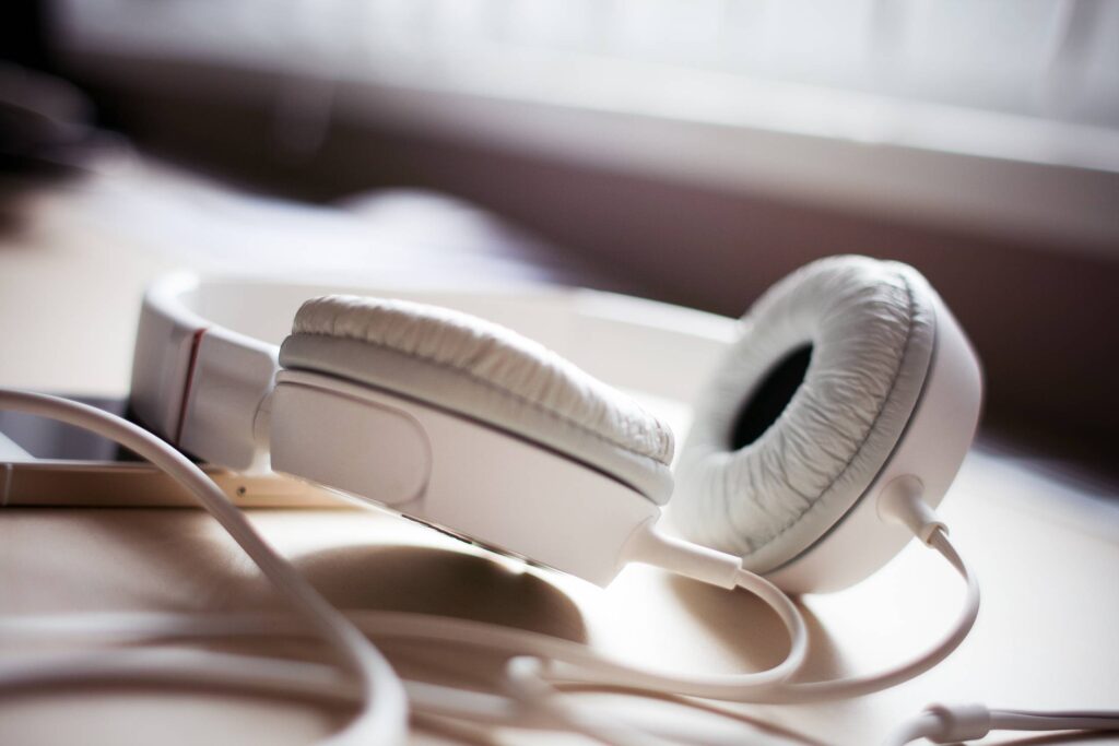 White Headphones Free Photo