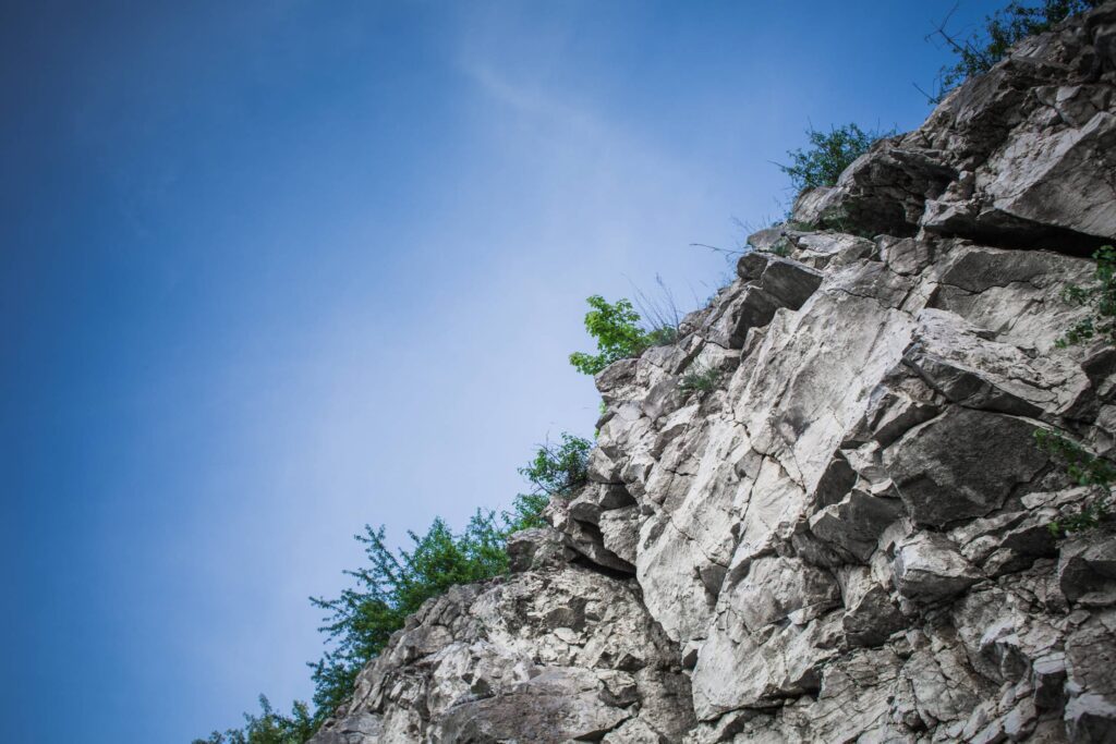 White Rocks and Cloudless Sky Free Photo