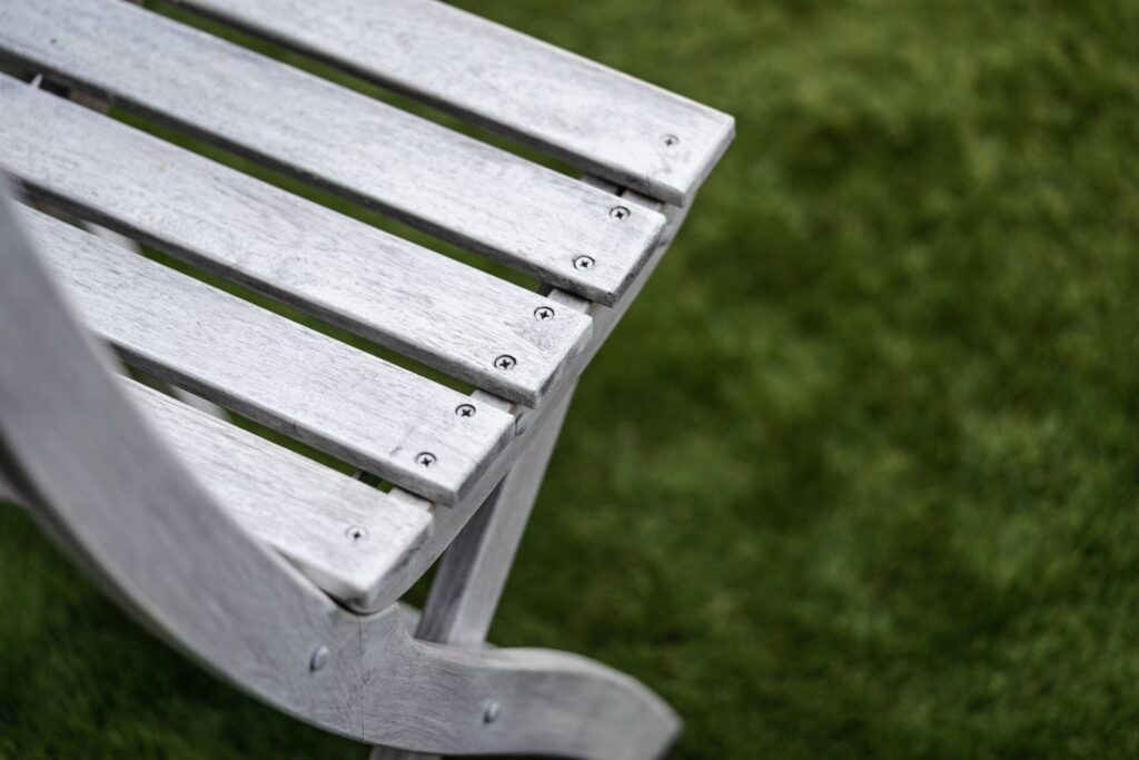 White Wooden Garden Chairs Detail Free Photo