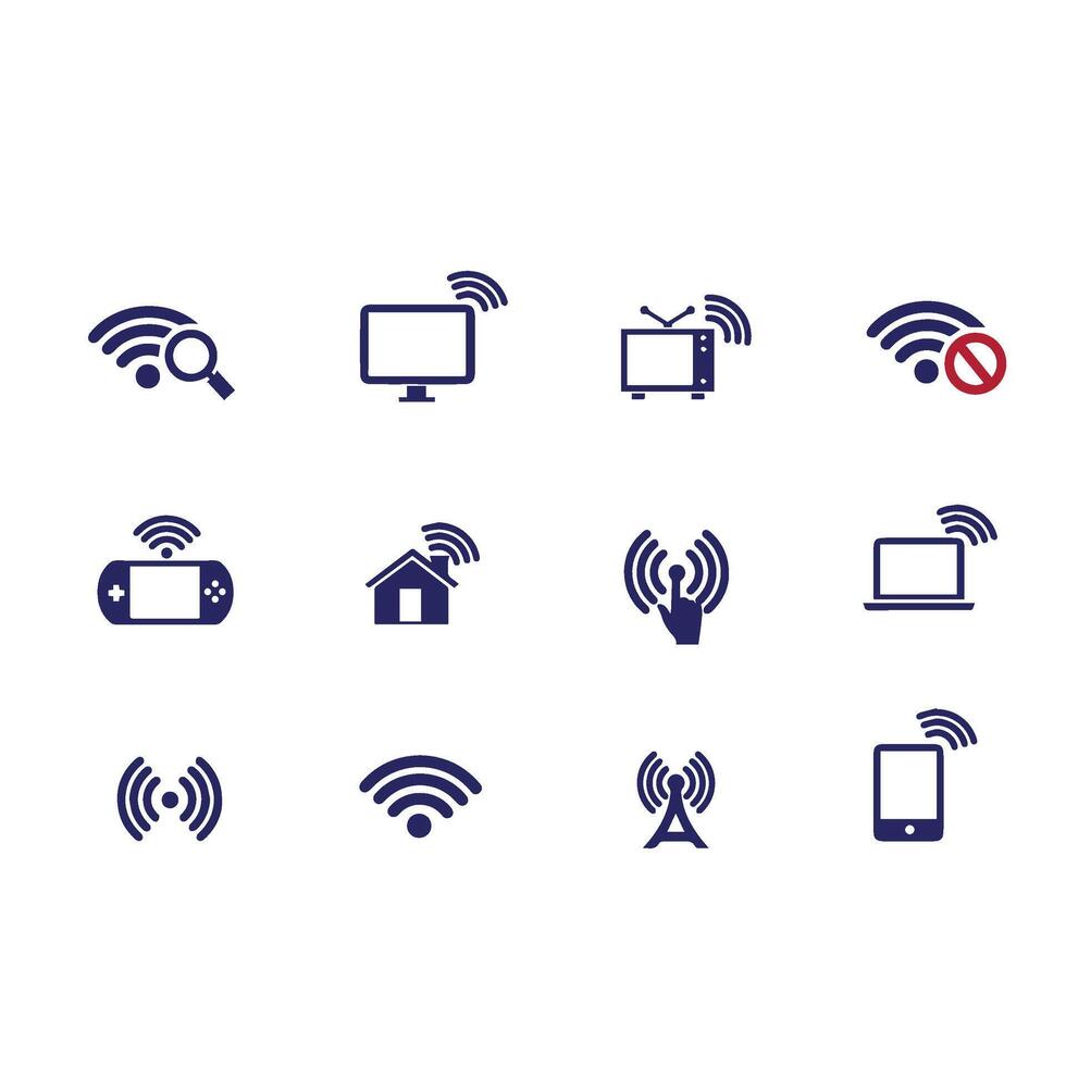 wifi icons set Stock Free