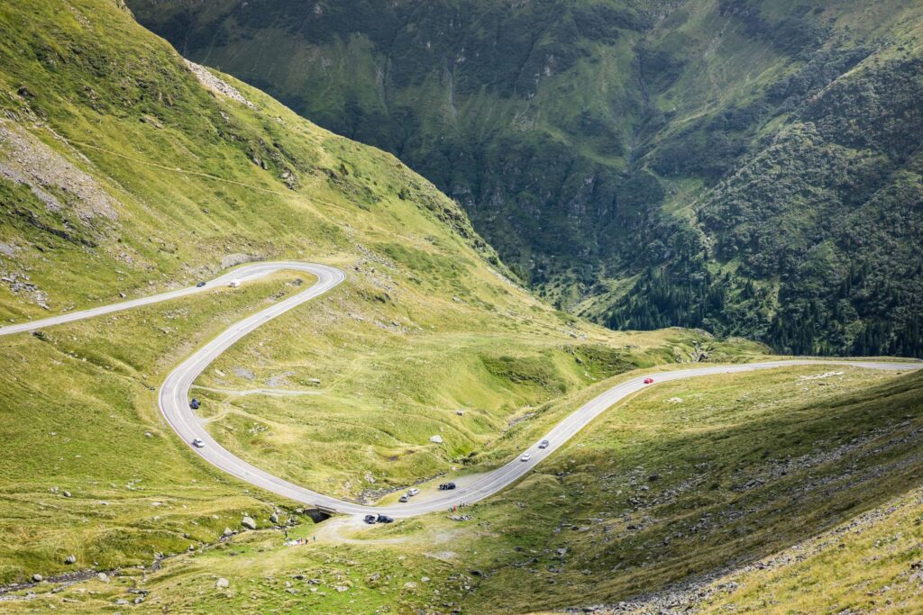 Winding Road in Romanian Mountains Free Photo