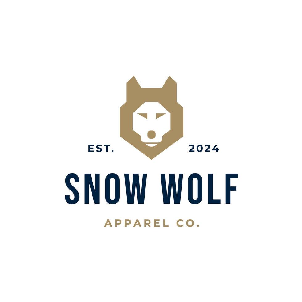 Wolf head silhouette icon logo illustration Stock Free