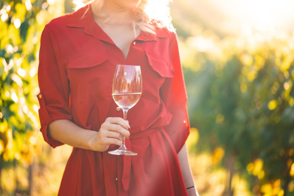 Woman Drinking Wine Free Photo