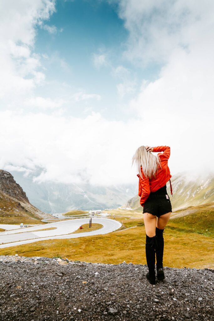 Woman Enjoying Grossglockner High Alpine Road in Austria Free Photo