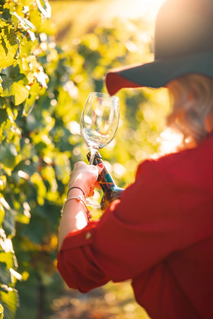 Woman Holding a Wine Glass Free Photo