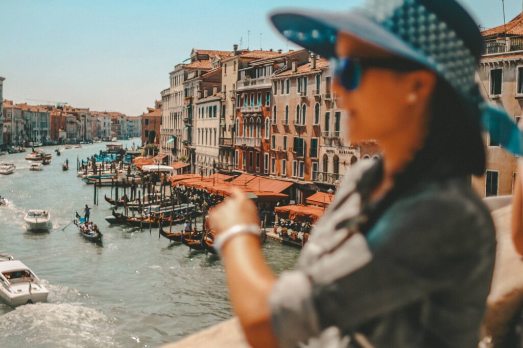 Woman In Venice, Italy Vintage Free Photo