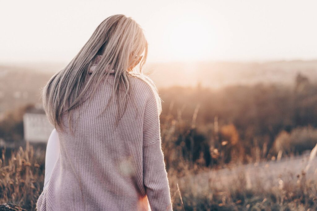 Woman Sitting and Thinking Free Photo